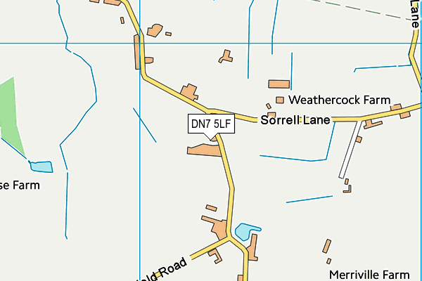 DN7 5LF map - OS VectorMap District (Ordnance Survey)