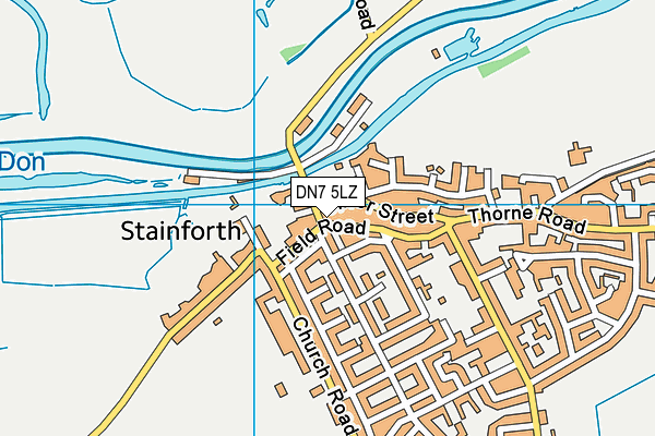 DN7 5LZ map - OS VectorMap District (Ordnance Survey)