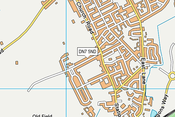 DN7 5ND map - OS VectorMap District (Ordnance Survey)