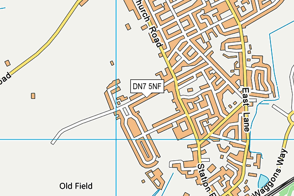 DN7 5NF map - OS VectorMap District (Ordnance Survey)