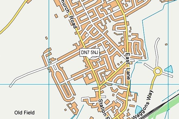 DN7 5NJ map - OS VectorMap District (Ordnance Survey)