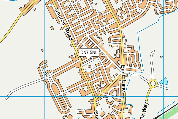 DN7 5NL map - OS VectorMap District (Ordnance Survey)