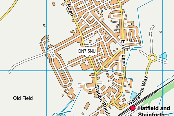 DN7 5NU map - OS VectorMap District (Ordnance Survey)