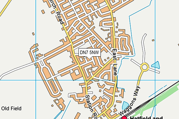 DN7 5NW map - OS VectorMap District (Ordnance Survey)