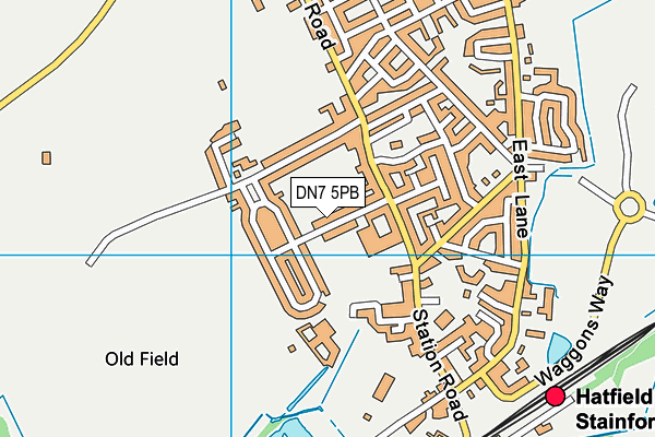 DN7 5PB map - OS VectorMap District (Ordnance Survey)