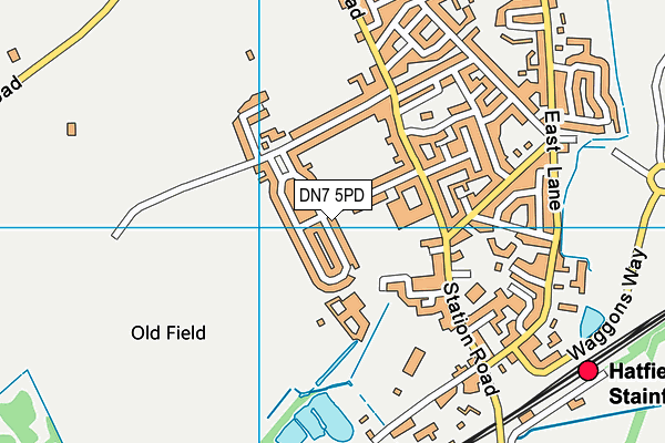 DN7 5PD map - OS VectorMap District (Ordnance Survey)