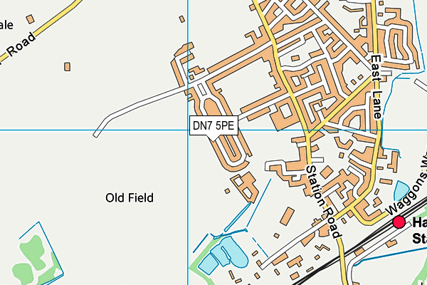 DN7 5PE map - OS VectorMap District (Ordnance Survey)
