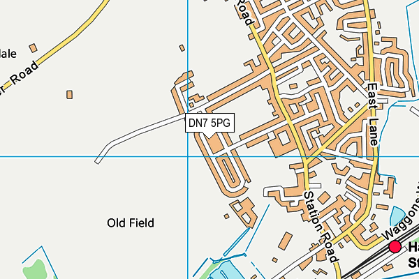 DN7 5PG map - OS VectorMap District (Ordnance Survey)