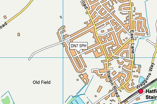 DN7 5PH map - OS VectorMap District (Ordnance Survey)