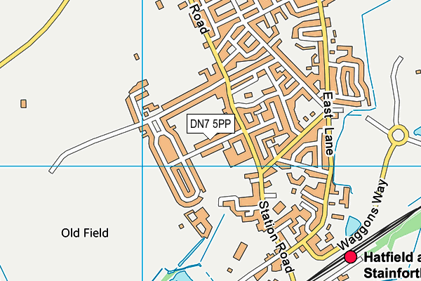 DN7 5PP map - OS VectorMap District (Ordnance Survey)