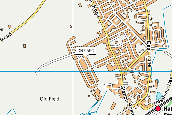 DN7 5PQ map - OS VectorMap District (Ordnance Survey)