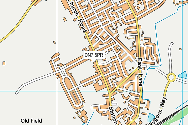 DN7 5PR map - OS VectorMap District (Ordnance Survey)