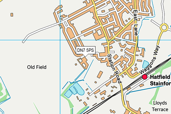 DN7 5PS map - OS VectorMap District (Ordnance Survey)