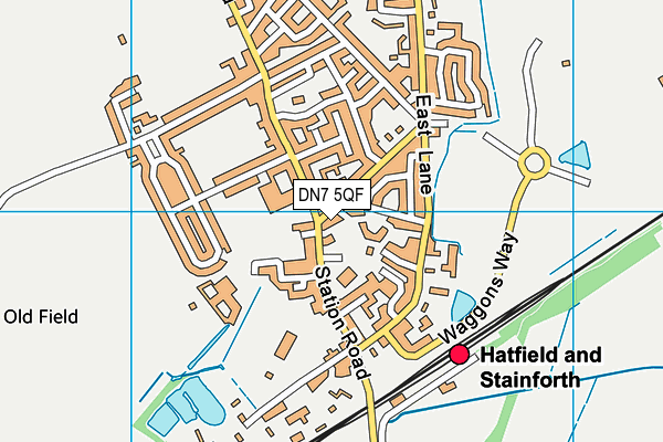 DN7 5QF map - OS VectorMap District (Ordnance Survey)