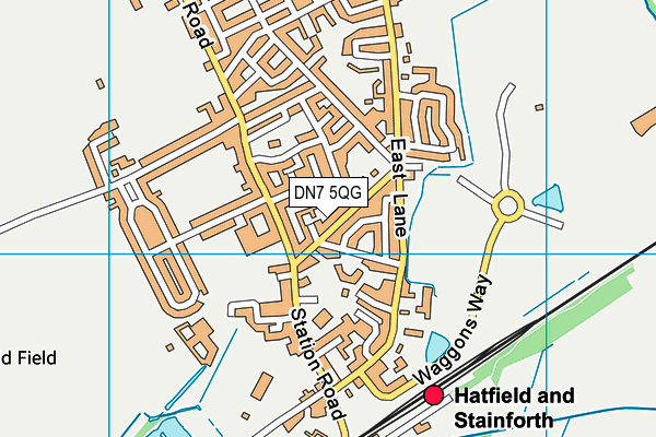 DN7 5QG map - OS VectorMap District (Ordnance Survey)