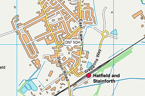 DN7 5QH map - OS VectorMap District (Ordnance Survey)