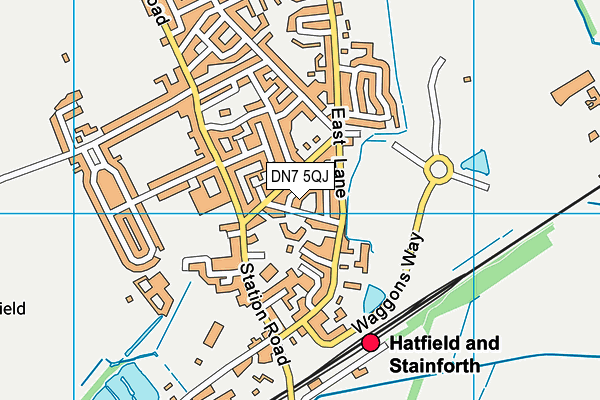 DN7 5QJ map - OS VectorMap District (Ordnance Survey)