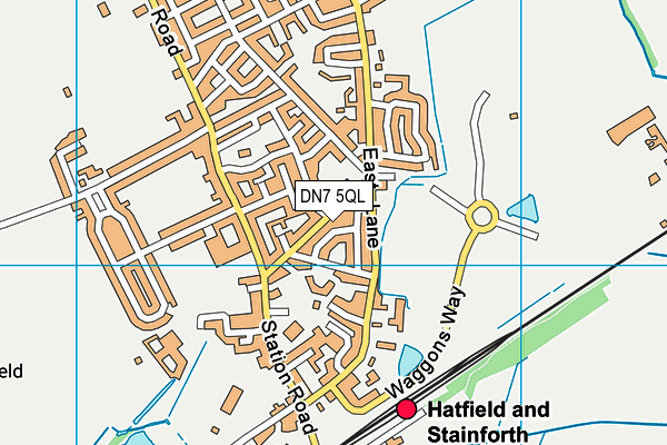 DN7 5QL map - OS VectorMap District (Ordnance Survey)
