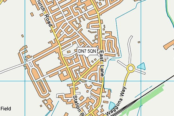 DN7 5QN map - OS VectorMap District (Ordnance Survey)