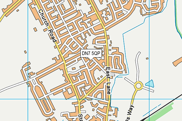 DN7 5QP map - OS VectorMap District (Ordnance Survey)