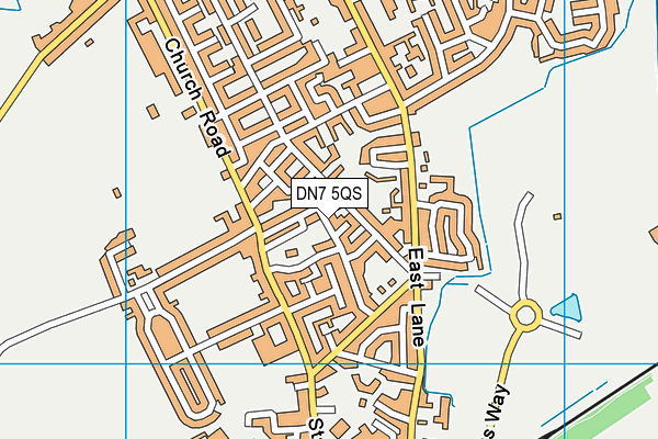 DN7 5QS map - OS VectorMap District (Ordnance Survey)