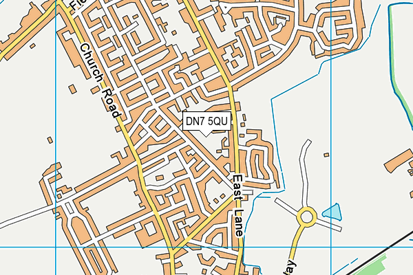 DN7 5QU map - OS VectorMap District (Ordnance Survey)