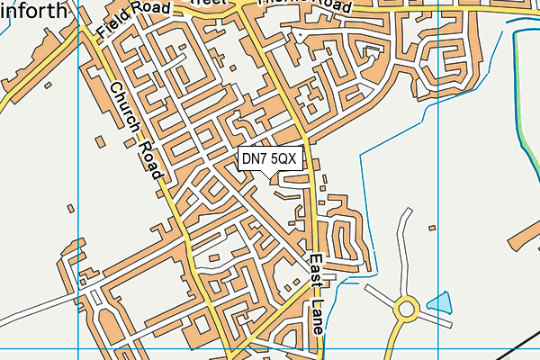 DN7 5QX map - OS VectorMap District (Ordnance Survey)