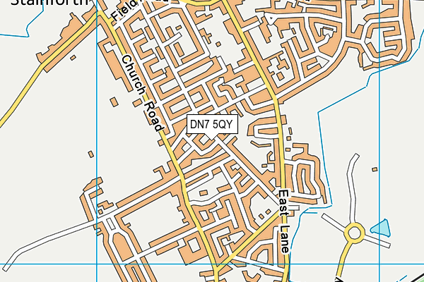 DN7 5QY map - OS VectorMap District (Ordnance Survey)