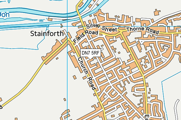 DN7 5RF map - OS VectorMap District (Ordnance Survey)