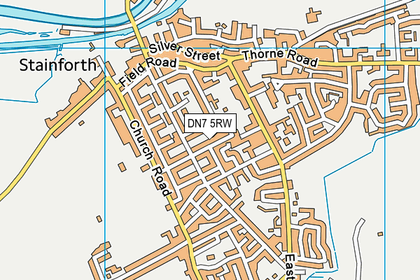 DN7 5RW map - OS VectorMap District (Ordnance Survey)