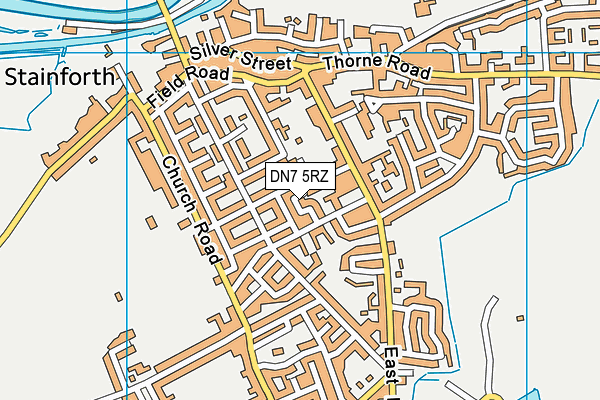 DN7 5RZ map - OS VectorMap District (Ordnance Survey)