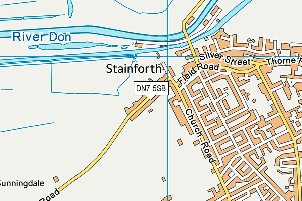 DN7 5SB map - OS VectorMap District (Ordnance Survey)