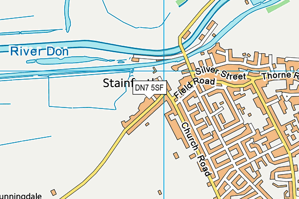 DN7 5SF map - OS VectorMap District (Ordnance Survey)