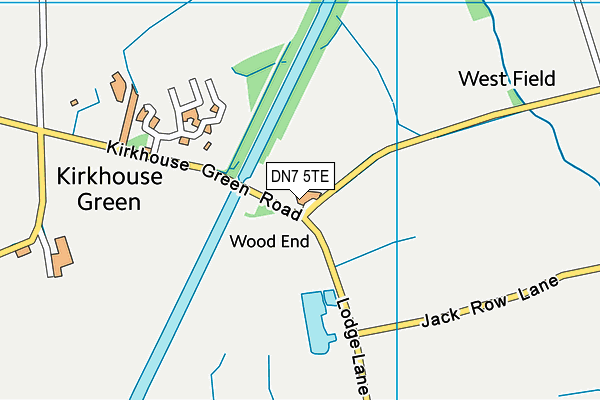 DN7 5TE map - OS VectorMap District (Ordnance Survey)