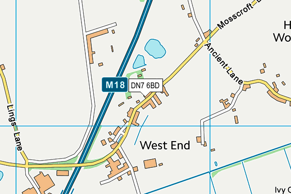 DN7 6BD map - OS VectorMap District (Ordnance Survey)