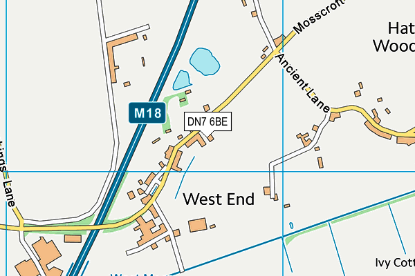 DN7 6BE map - OS VectorMap District (Ordnance Survey)