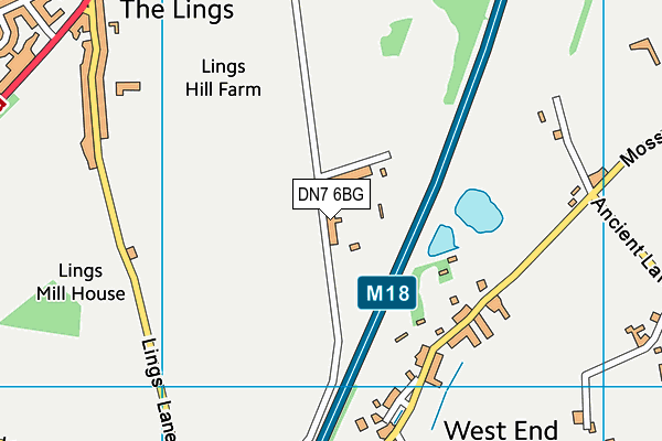Hatfield Town Cricket Club map (DN7 6BG) - OS VectorMap District (Ordnance Survey)