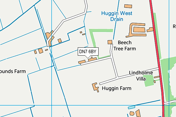 DN7 6BY map - OS VectorMap District (Ordnance Survey)