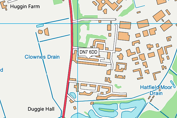 DN7 6DD map - OS VectorMap District (Ordnance Survey)