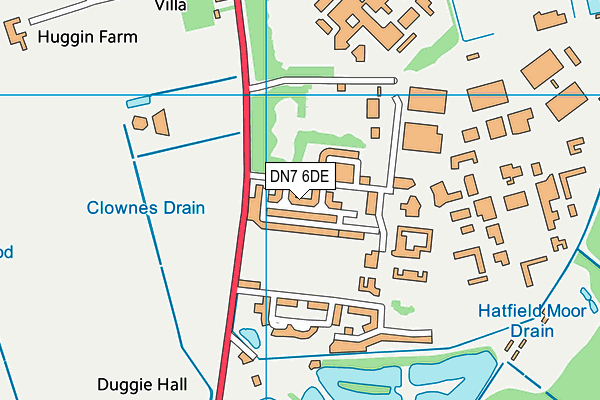 DN7 6DE map - OS VectorMap District (Ordnance Survey)