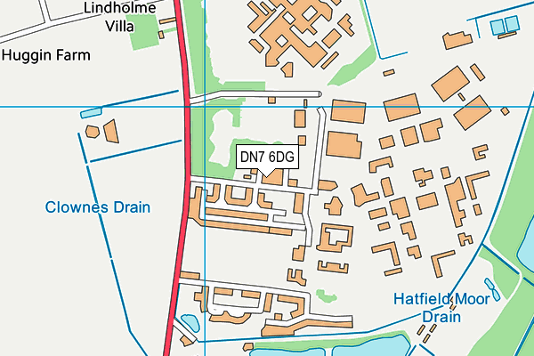 DN7 6DG map - OS VectorMap District (Ordnance Survey)