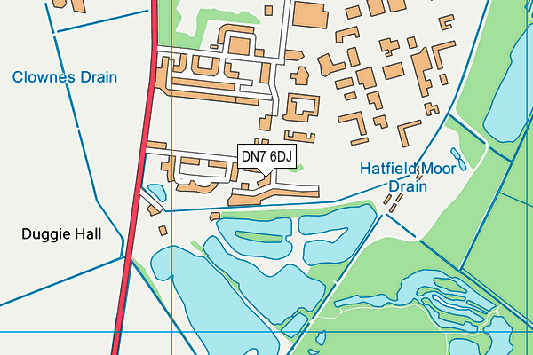 DN7 6DJ map - OS VectorMap District (Ordnance Survey)