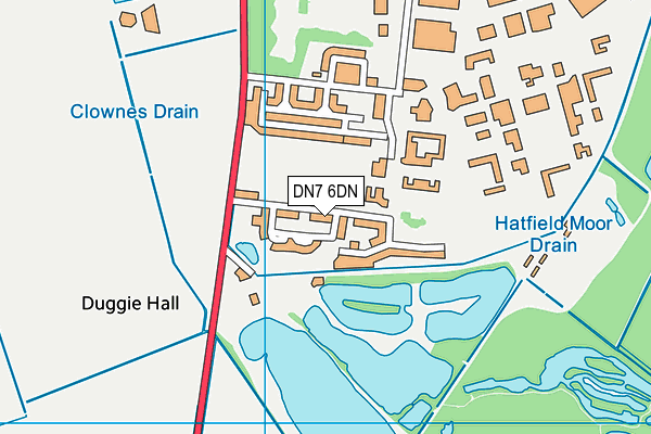 DN7 6DN map - OS VectorMap District (Ordnance Survey)