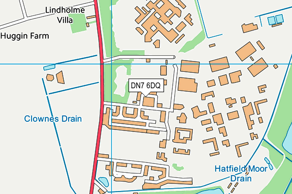 DN7 6DQ map - OS VectorMap District (Ordnance Survey)