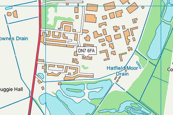 DN7 6FA map - OS VectorMap District (Ordnance Survey)