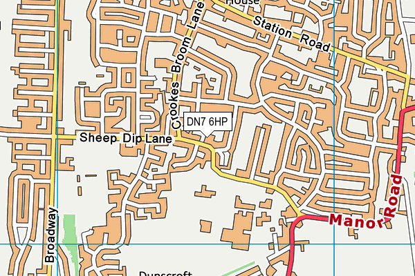 DN7 6HP map - OS VectorMap District (Ordnance Survey)
