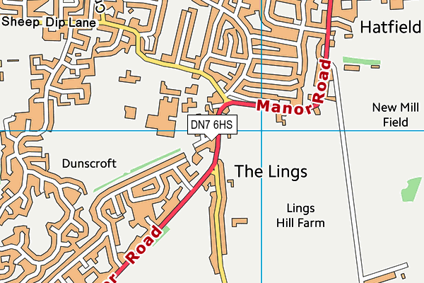 DN7 6HS map - OS VectorMap District (Ordnance Survey)
