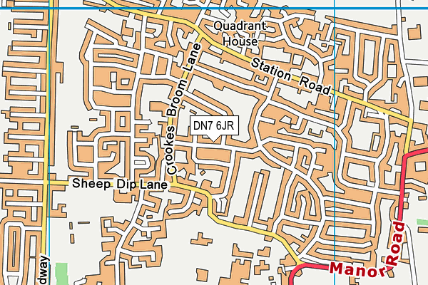 DN7 6JR map - OS VectorMap District (Ordnance Survey)