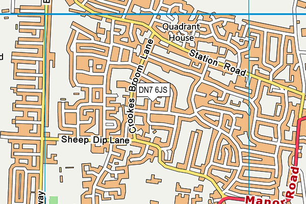 DN7 6JS map - OS VectorMap District (Ordnance Survey)