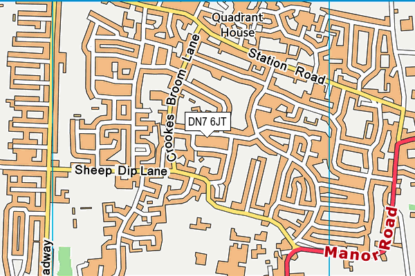 DN7 6JT map - OS VectorMap District (Ordnance Survey)